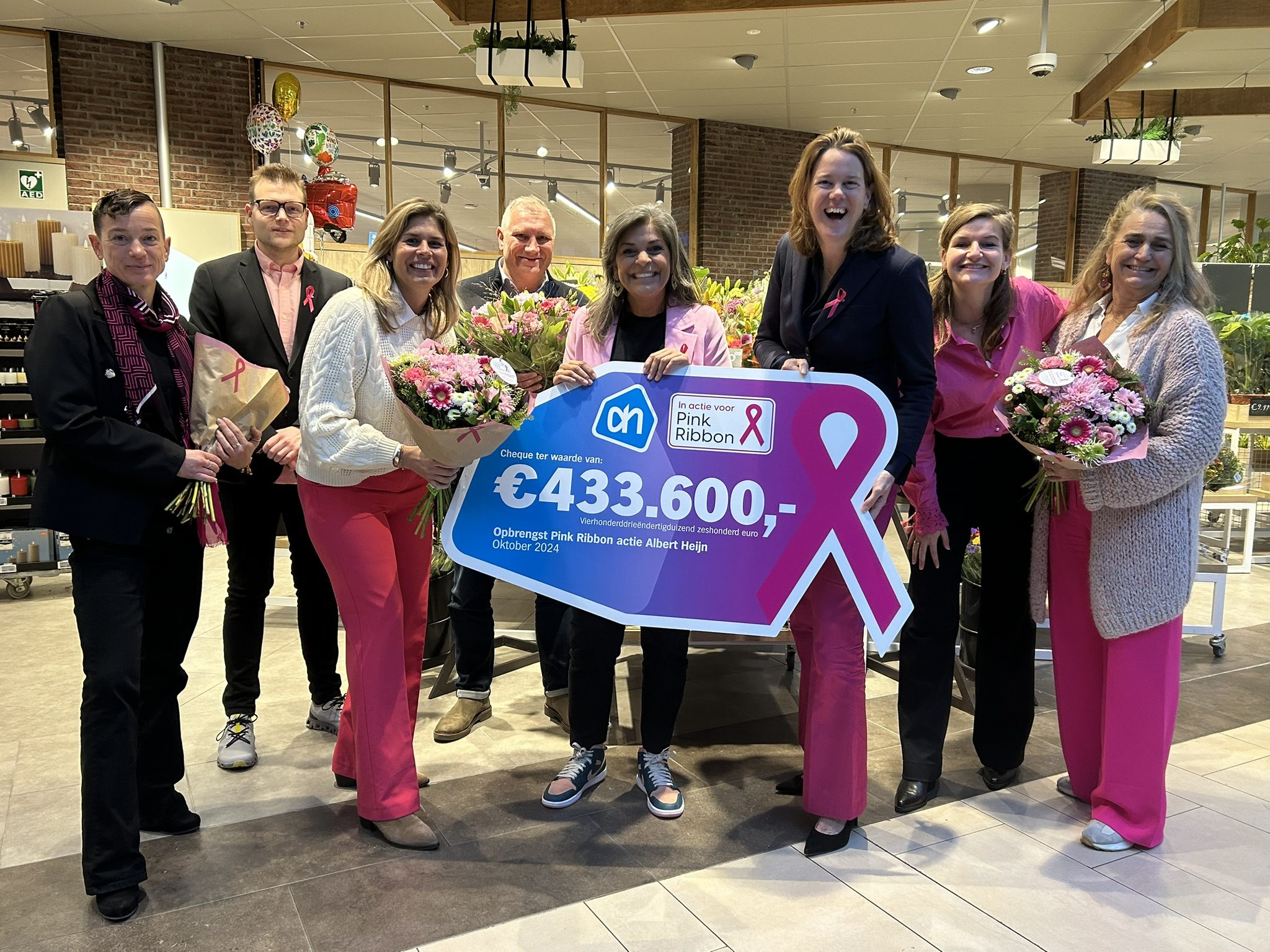 Albert Heijn actie voor Pink Ribbon 2024 levert maar liefst € 433.600,- op!